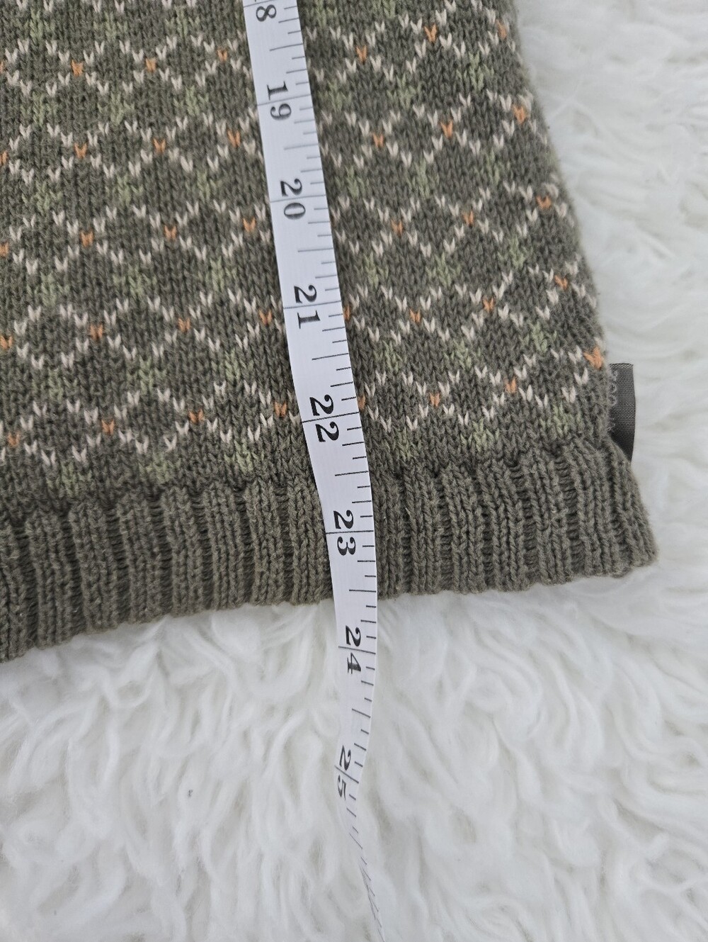 Woolrich Vintage ramie and cotton blend 1/4 zip pullover sweater. Olive green. S - Picture 7 of 9